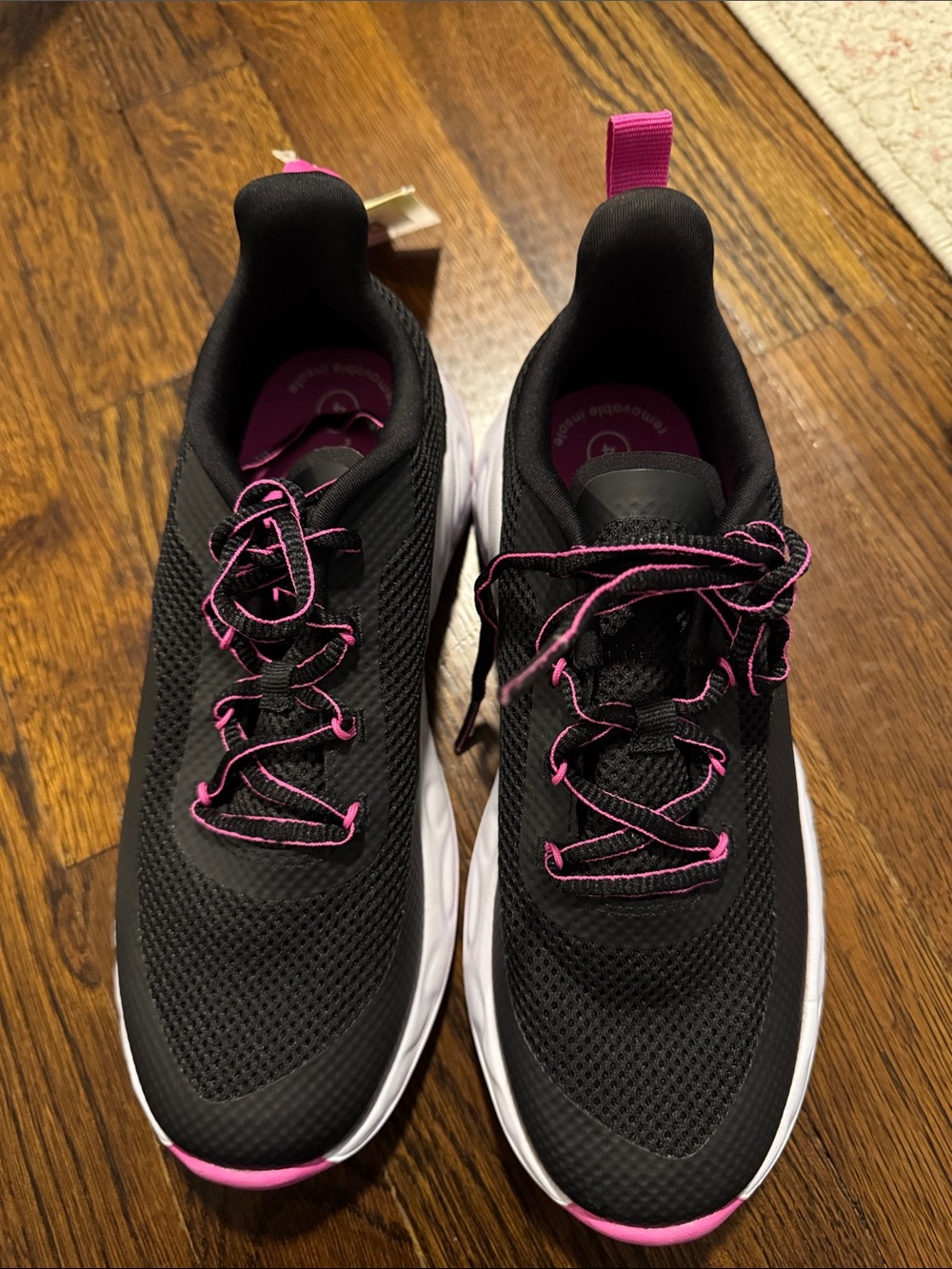 all in motion Black Sneakers with Pink Accents - Kids size 4